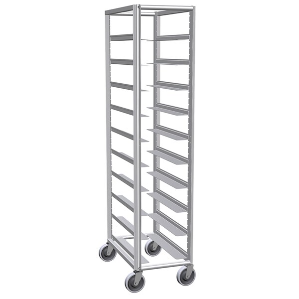 Lockwood Manufacturing 1-Column Mail Tray Caddie, Holds 10 Trays, Adjustable 3.5" Wide Supports RR69-10-3-12 - main